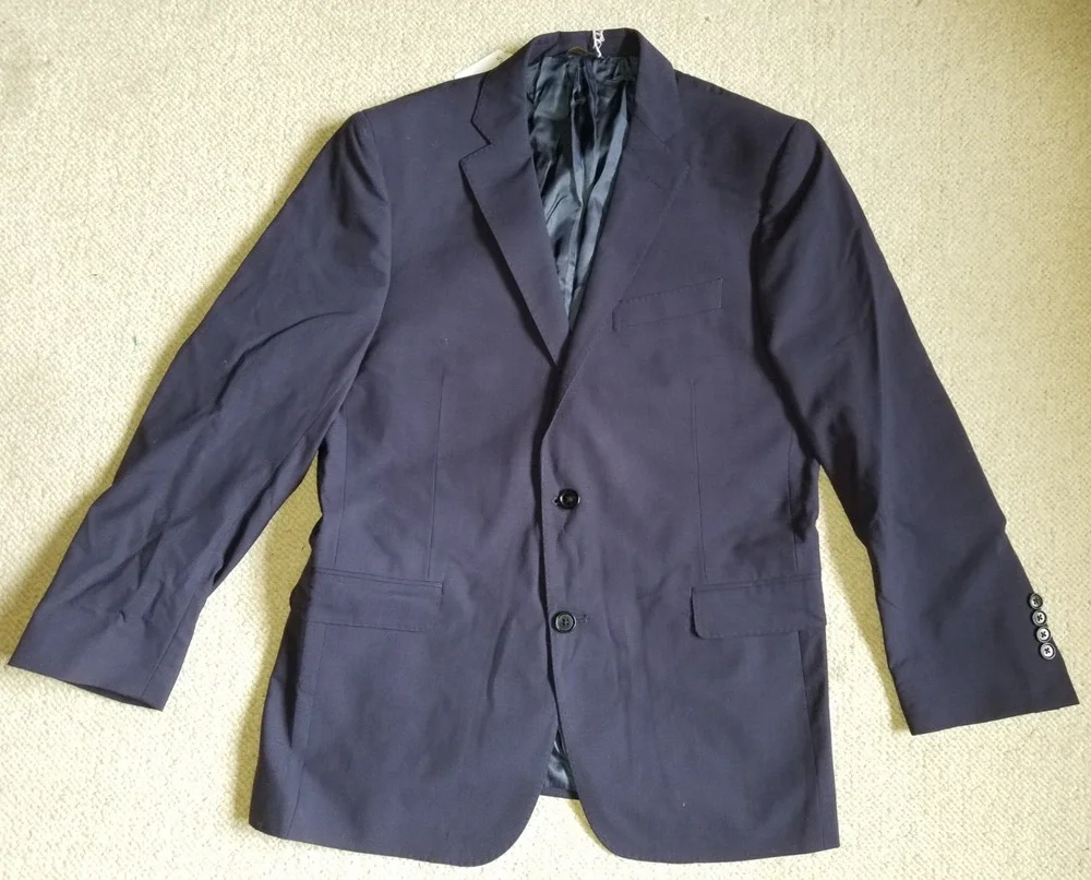 Mens Blazer-BROOKS BROTHERS-navy Tollegno 1900 wool lined 